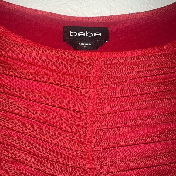 BEBE | Y2K Red Ruched Mini Dress size S - Picture 4 of 5